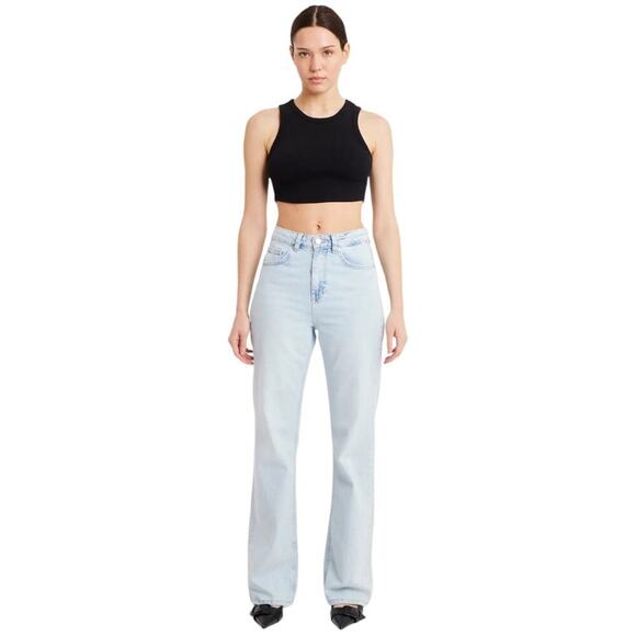 Because of Alice Denim - Because Of Alice BOA Wide Leg High Rise Waist Mom Jeans Size Large USA 12-14